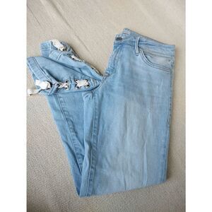 Mavi Women's Size 10 Light Wash Adriana Ankle Length Midrise Super Skinny Jeans